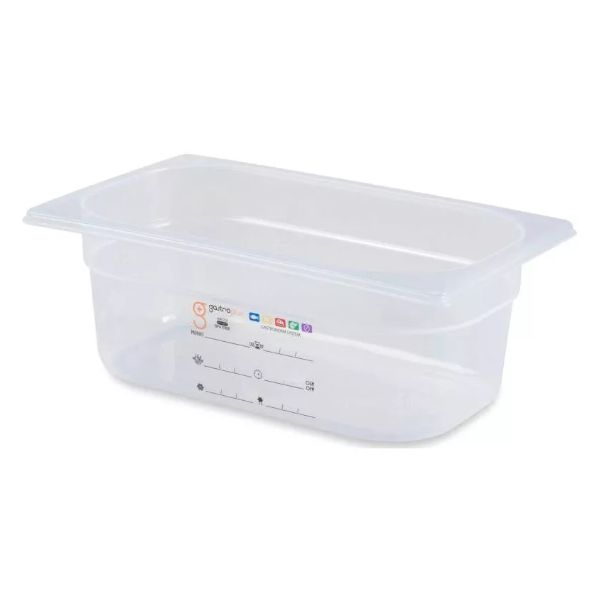 GN bac 1/4x100mm 2,5L PP IML transparent gastro-plus