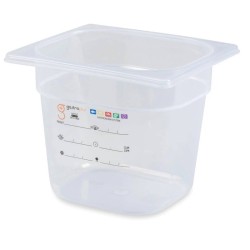 GN bac 1/6x150mm 2,2L PP IML transparent gastro-plus