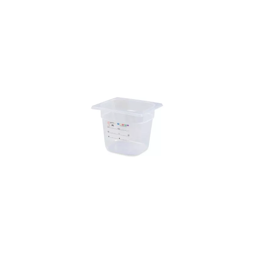 GN bac 1/6x150mm 2,2L PP IML transparent gastro-plus