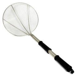 Ecumoire diametre 30cm inox industrielle poignee PVC
