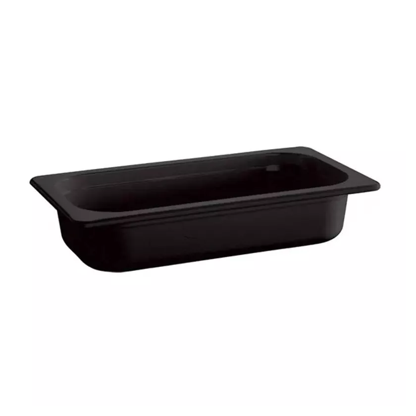 Melamine GN bac 1-3x65mm noir 325x176x65mm
