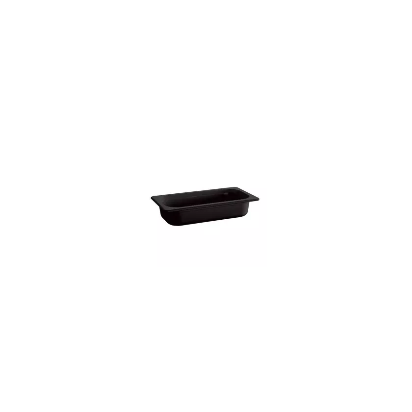 Melamine GN bac 1-3x100mm noir 325x176x100mm