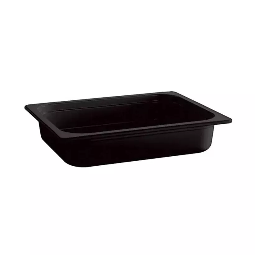 Melamine GN bac 1-2x65mm noir 325x265x65mm