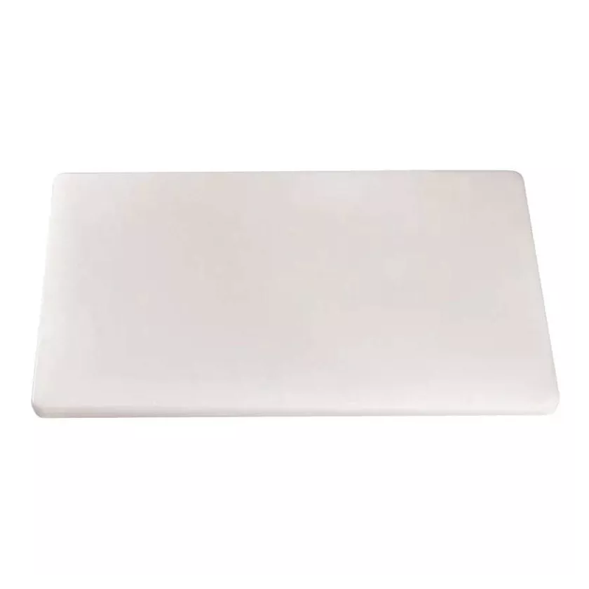 Planche a decouper 600x330mm blanche h40mm plate