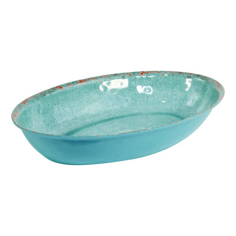 Plat ovale melamine bleu...