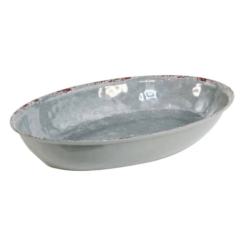 Plat ovale melamine gris...