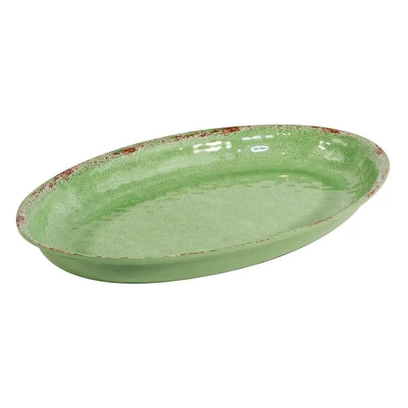 Plat ovale melamine vert...
