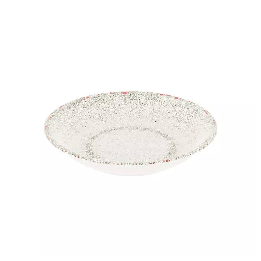 Plat rond melamine blanc rustique d350x70mm