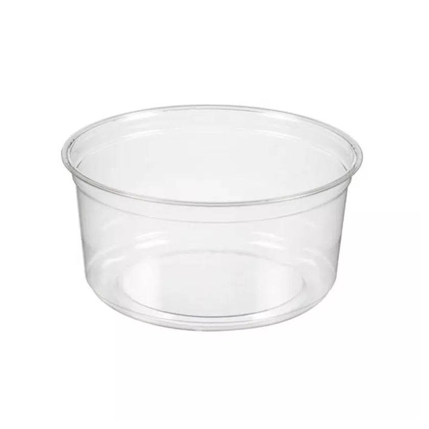 Ravier RPET 350ml transparent d117xh55mm couvercle rentrant