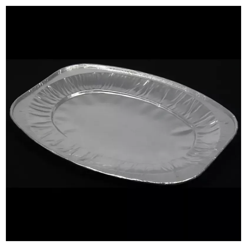 Plat catering ovale aluminium 351x243mm (100pcs)