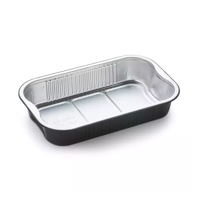 Barquette aluminium R2C (1,45L noir - 264x162x47mm)