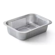 Barquette aluminium R2C (579ml noir - 148x124x50mm)
