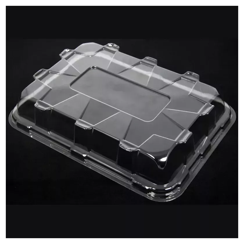 Couvercle PET plat rectangulaire transparent (55x37cm)