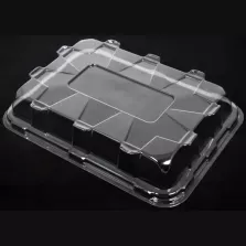 Couvercle PET plat rectangulaire transparent (35x24cm)