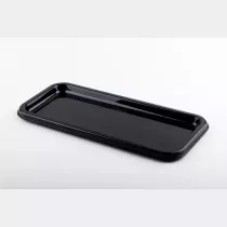 Plat PET rectangulaire noir...