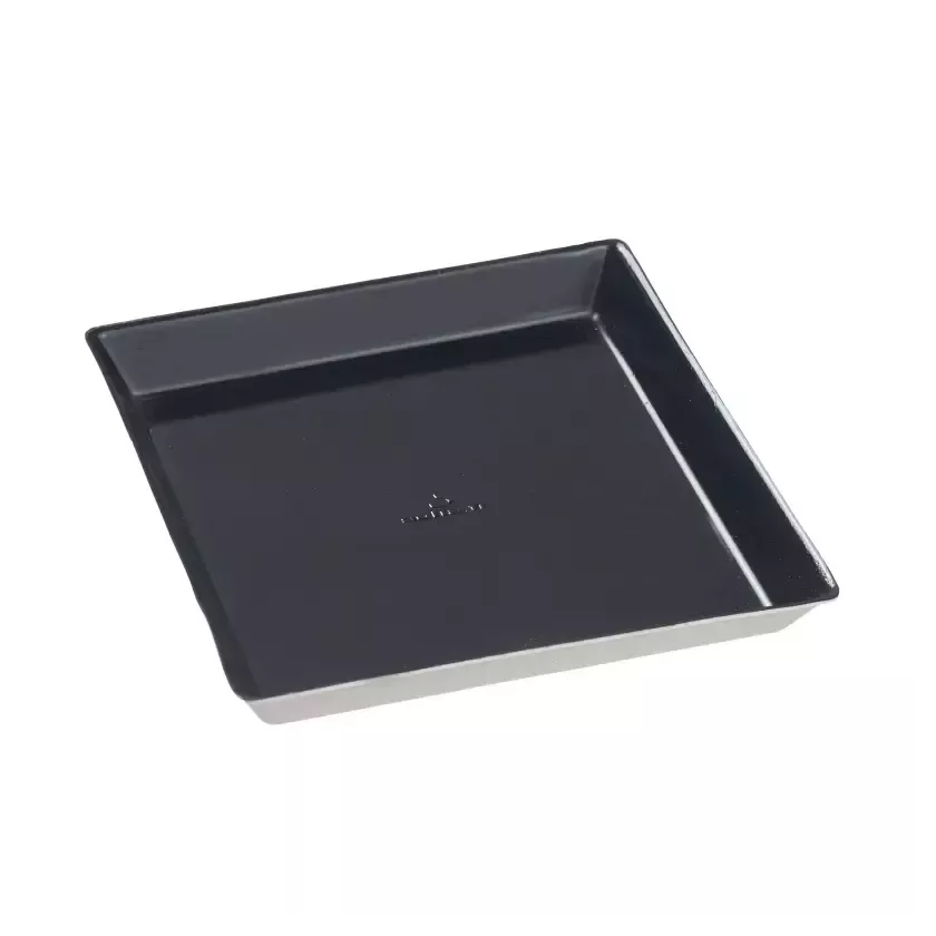 Assiette pulpe carrée noire 130x130x16mm finition PLA (200 pièces)