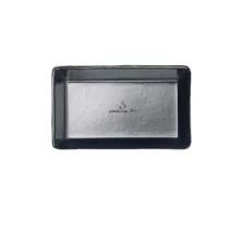 Assiette pulpe rectangulaire noire 200x150x20mm finition PLA (200 pièces)