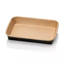 Ravier carton/PE kraft-noir...