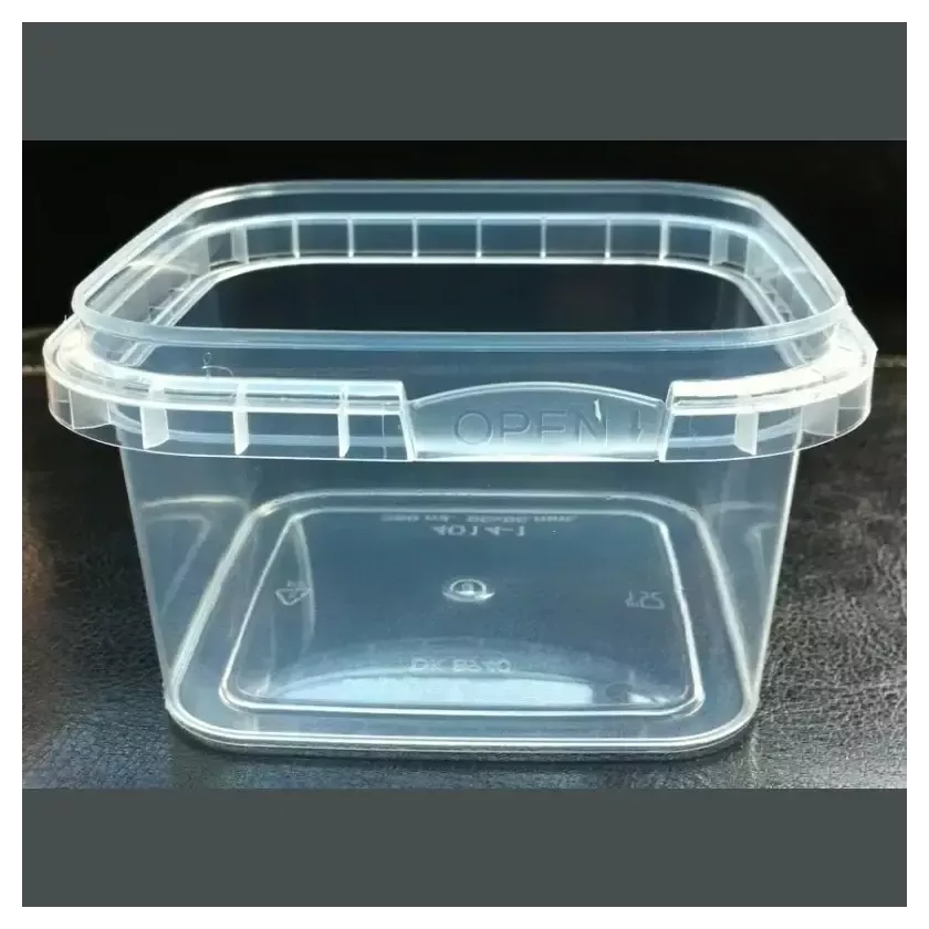 Ravier PP carré 280ml transparent 95×95×53mm (carton 992 pièces)