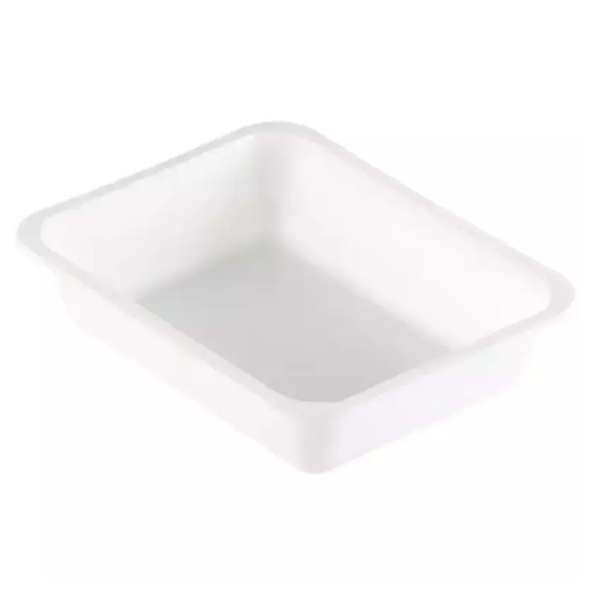 Barquette PP blanche 1 compartiment 227x178x50mm 1345ml (carton 216)