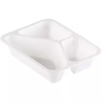 Barquette PP blanche 3...
