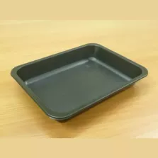 Barquette PP noire lisse 1 compartiment 227x178x40mm (carton 270)