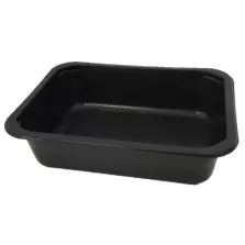 Barquette PP 187x137x37mm noire légère (colis 600 pièces)