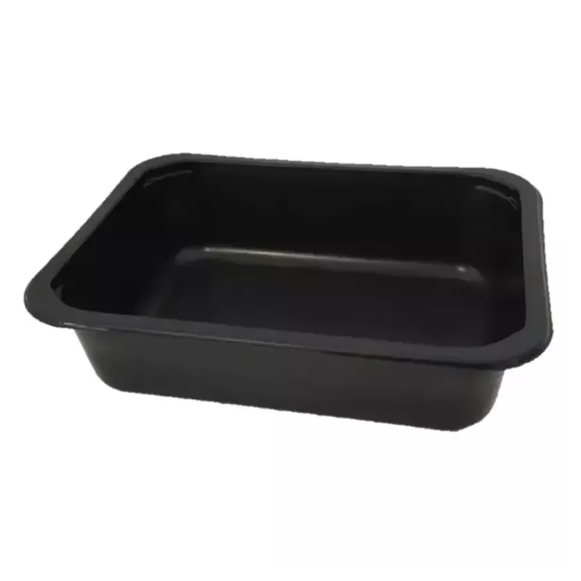 Barquette PP 187x137x37mm noire légère (colis 600 pièces)