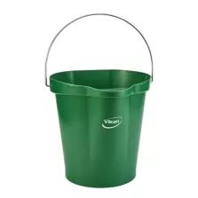 Seau 12L gradué anse inox vert