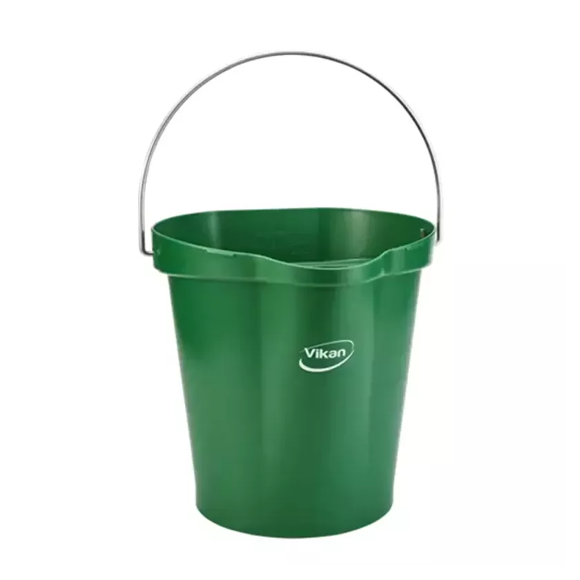 Seau 12L gradué anse inox vert
