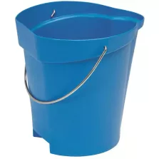 Seau 12L gradué anse inox bleu