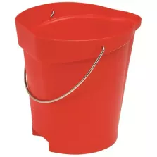 Seau 12L gradué anse inox rouge