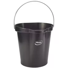 Seau 12L gradué anse inox noir