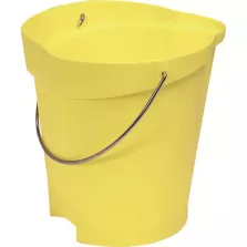 Seau 12L gradué anse inox jaune