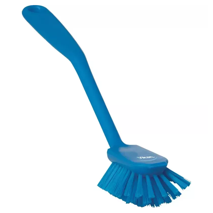 Brosse vaisselle avec manche médium bleue