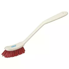 Brosse vaisselle avec manche médium rouge