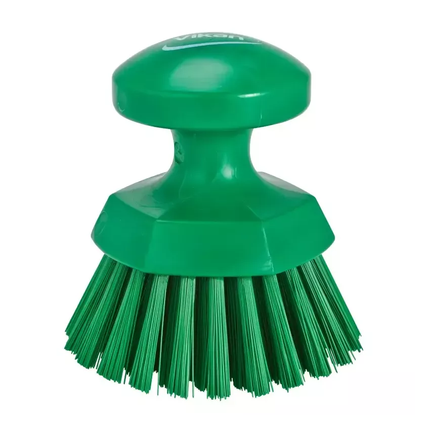 Brosse à main ronde 125mm dure verte