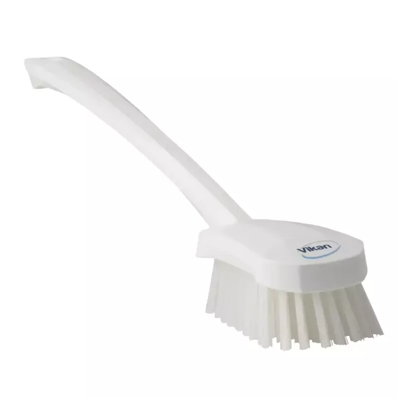 Brosse vaisselle longue dure blanche