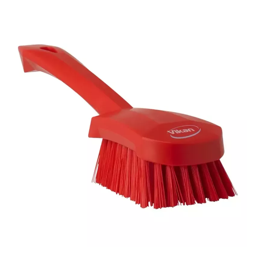 Brosse vaisselle courte dure rouge