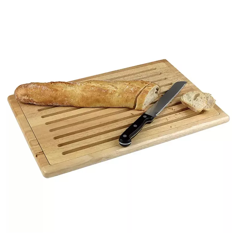 Planche à découper pour pain en bois avec grille amovible (48x32cm)