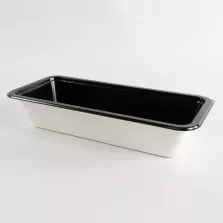 Barquette papier PET noir 227x105x45mm