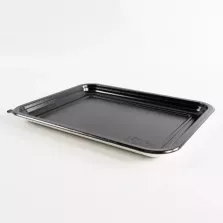 Barquette papier PET noir 227x178x15mm