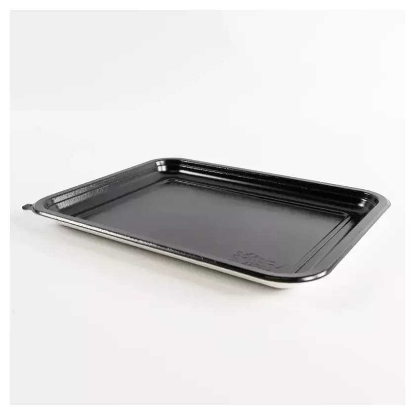 Barquette papier PET noir 227x178x15mm