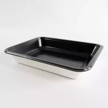 Barquette papier PET noir 227x178x35mm