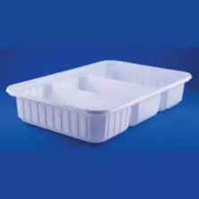 Ravier PS 1,55L blanc 3 compartiments 270x180x50mm