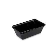 Saladier rectangle plexi noir 215x155x85mm 1L