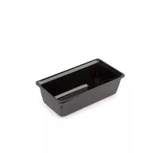 Saladier rectangle plexi noir 240x175x100mm 2L