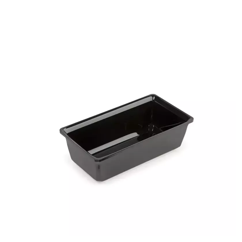 Saladier rectangle plexi noir 240x175x100mm 2L