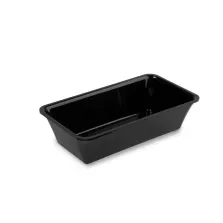 Saladier rectangle plexi noir 270x145x80mm 1,5L