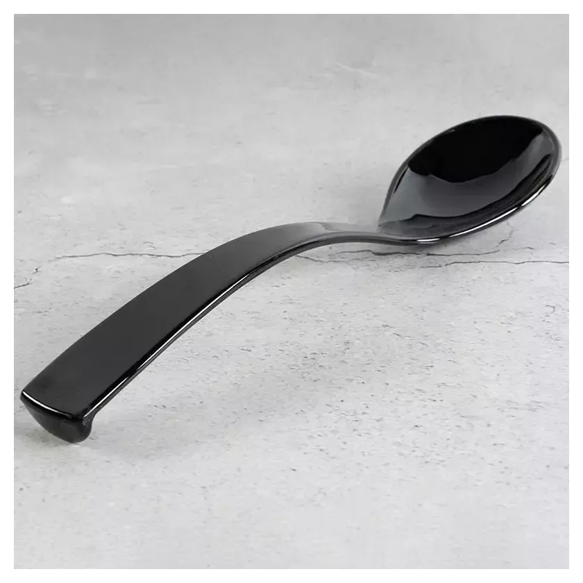 Cuillère salade courbée noir plexi 25cm